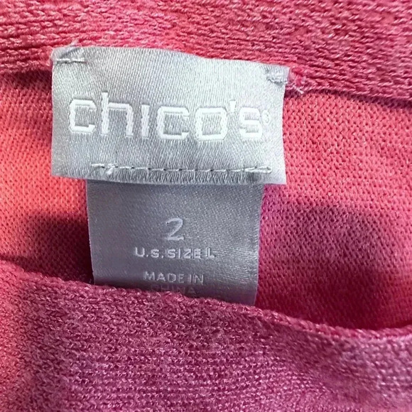 Chico's Pink Long Sleeve Sweater Shirt - Picture 6 of 6